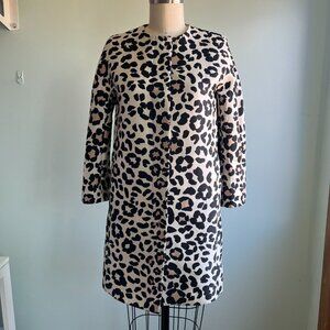 Anne Taylor VINTAGE Silk leopard print Coat